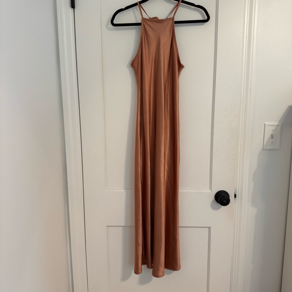 Dress Forum Silky copper midi dress